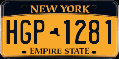 NY license plate HGP1281