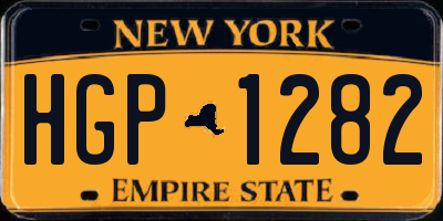 NY license plate HGP1282