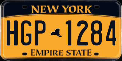 NY license plate HGP1284