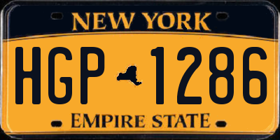 NY license plate HGP1286