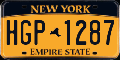 NY license plate HGP1287