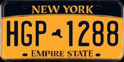 NY license plate HGP1288