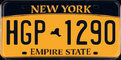 NY license plate HGP1290