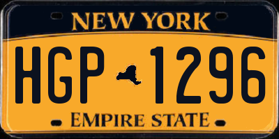 NY license plate HGP1296