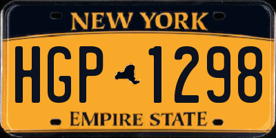 NY license plate HGP1298