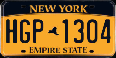 NY license plate HGP1304