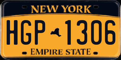 NY license plate HGP1306