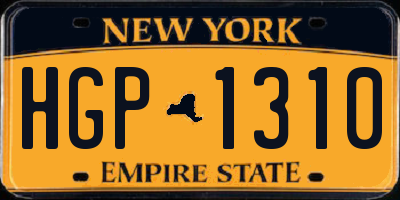 NY license plate HGP1310