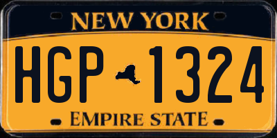 NY license plate HGP1324