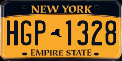 NY license plate HGP1328