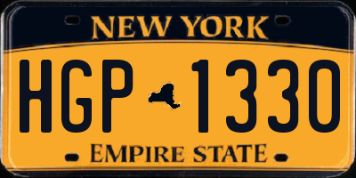 NY license plate HGP1330