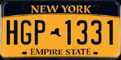 NY license plate HGP1331