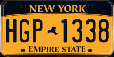 NY license plate HGP1338