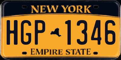 NY license plate HGP1346