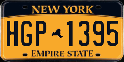 NY license plate HGP1395