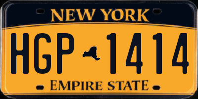 NY license plate HGP1414