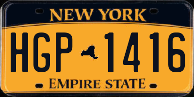 NY license plate HGP1416