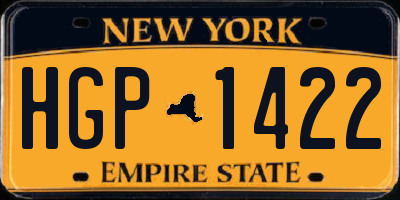 NY license plate HGP1422