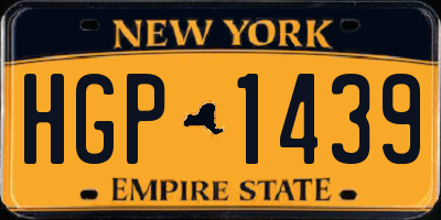 NY license plate HGP1439