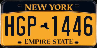 NY license plate HGP1446