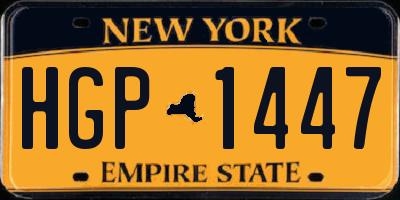 NY license plate HGP1447