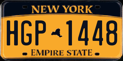 NY license plate HGP1448
