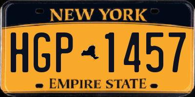 NY license plate HGP1457