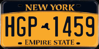 NY license plate HGP1459