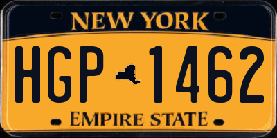 NY license plate HGP1462