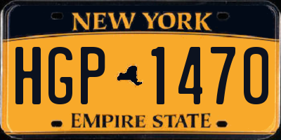 NY license plate HGP1470