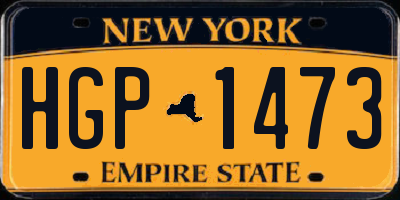 NY license plate HGP1473