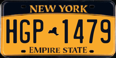 NY license plate HGP1479