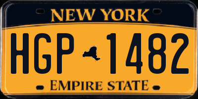 NY license plate HGP1482