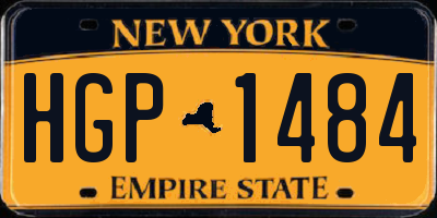 NY license plate HGP1484