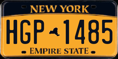 NY license plate HGP1485