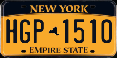 NY license plate HGP1510