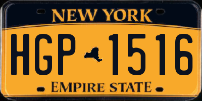 NY license plate HGP1516