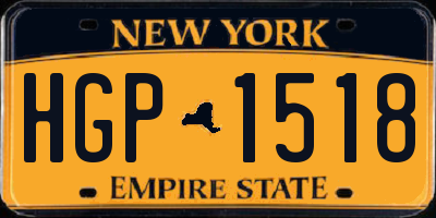 NY license plate HGP1518