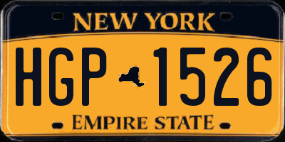 NY license plate HGP1526