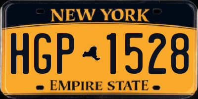 NY license plate HGP1528