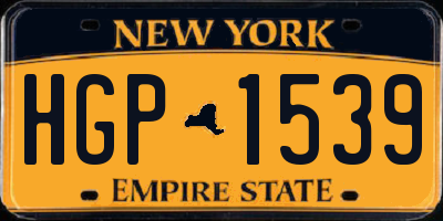 NY license plate HGP1539