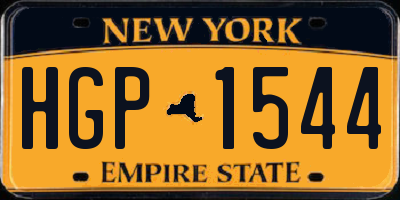 NY license plate HGP1544