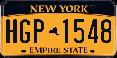 NY license plate HGP1548