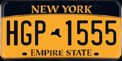 NY license plate HGP1555