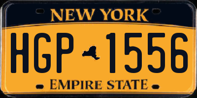 NY license plate HGP1556