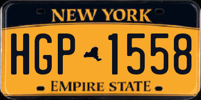 NY license plate HGP1558