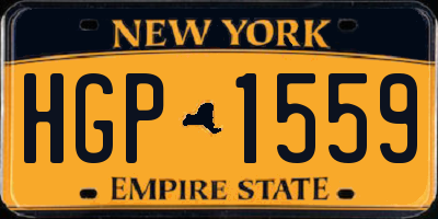 NY license plate HGP1559