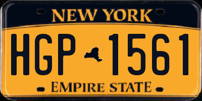 NY license plate HGP1561