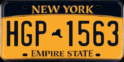 NY license plate HGP1563