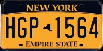 NY license plate HGP1564